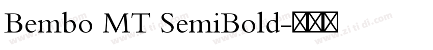Bembo MT SemiBold字体转换